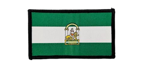 Bestickte Aufnäher Andalusien-Flagge mit offiziellen Farben - gesticktes Wappen - Biker bestickte Aufnäher - Military Patch Andalusien (Andalusien) von Pandiui23
