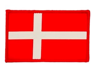 Bestickte Aufnäher Dänemark-Flagge mit offiziellen Farben - gesticktes Wappen - gesticktes Bikerpatch - Militär Patch Dänemark (Dänemark) von Pandiui23