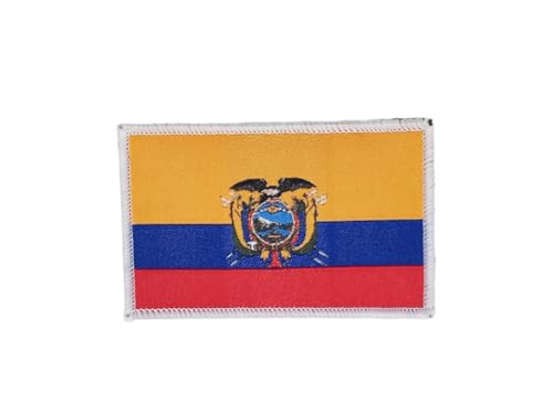 Bestickte Aufnäher Ecuador-Flagge mit offiziellen Farben, gesticktes Wappen, bestickte Motorradflicken, Militär-Patch, Ecuador (Ecuador) von Pandiui23