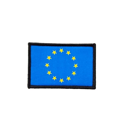 Bestickte Aufnäher Flagge Flagge Europäische Union mit offiziellen Farben - Gesticktes Wappen - gestickte Biker Patch - Militärische Patches (EUA) von Pandiui23
