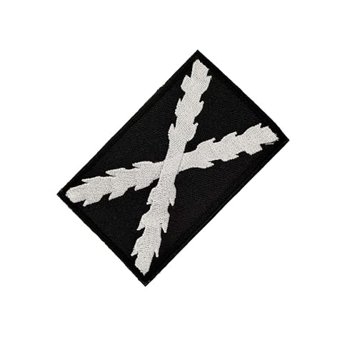 Bestickte Aufnäher Spanien Flagge mit offiziellen Farben - Gesticktes Wappen - Gestickte Biker Patches - Militär Patches, Spanischer Patch (Burgundy Cross 2) von Pandiui23