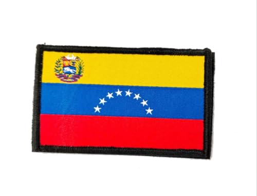 Pandiui23 Bestickte Aufnäher Venezuela Flagge mit offiziellen Farben - gesticktes Wappen - gestickte Biker-Patches - Military Patch Venezuela (Venezuela) von Pandiui23