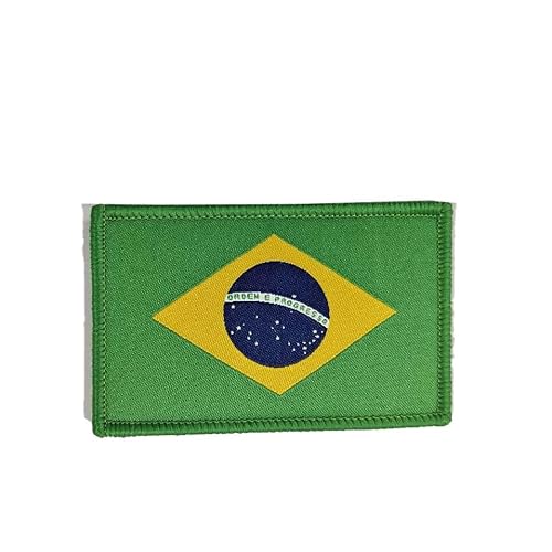 Pandiui23 Brasilien Patch - Flaggenpatch Brasilien, Taktischer Brasilien Patch - Gestickter Länderpatch Brasilien - Militär Patch Brasilien (Brasilien) von Pandiui23