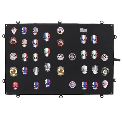 Militärische Taktische Display Display Panel Moral Patch Haken und Schleife Klettband Militär Taktische Display Panel mit Klettverschluss (110 x 70 cm, Schwarz) von Pandiui23