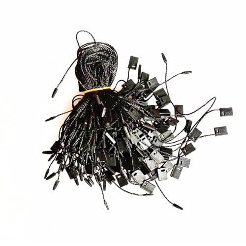 Pandiui23 1100 Stück Anhänger Seil Anhänger Etikett Kette Einweg Preisschilder mit Schloss Verschluss für Kleidung Schmuck Gepäck und Sicherheitsprodukte, 17 cm (Schwarz) von Pandiui23