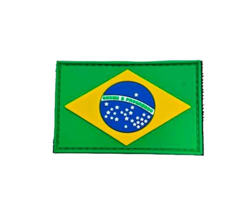 Pandiui23 Patch aus PVC Brasilien Militär Patch Brasilien, Abzeichen Brasilien, Flagge-Patch Brasilien, Taktisches Patch Brasilien, Patch PVC Brasilien (Brasilien) von Pandiui23