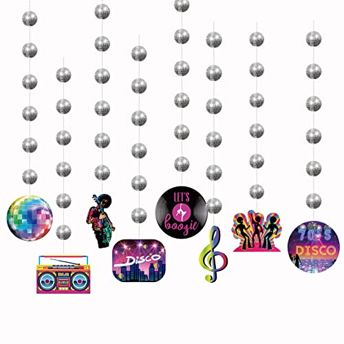 Party-Dekorationen für 70er-Jahre-Party-Dekorationen – 8 Stück hängende letzte Disco Bachelorette Zubehör, Rock and Roll Dance Musik Papier Banner Hip Hop Party Favors Supplies Decor Panduola Party-Dekorationen für 70er-Jahre-Party-Dekorationen – 8 Stück hängende letzte Disco Bachelorette Zubehör, Rock and Roll Dance Musik Papier Banner Hip Hop Party Favors Supplies Decor Panduola von Panduola