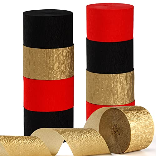 Rot-Schwarz Gold Casino-Thema Party-Dekorationen Luftschlangen – 9 Rollen Abschlussfeier Hochzeit Geburtstag Baby Brautdusche Krepp Seidenpapier Luftschlangen Girlande Dekor Panduola Rot-Schwarz Gold Casino-Thema Party-Dekorationen Luftschlangen – 9 Rollen Abschlussfeier Hochzeit Geburtstag Baby Brautdusche Krepp Seidenpapier Luftschlangen Girlande Dekor Panduola von Panduola