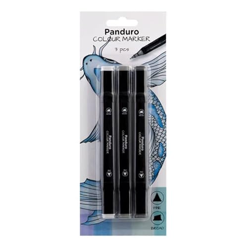 Panduro | Farbmarkierungen | 3 Stifte Marker | Twintip-Marker | Kühle Grautöne: Kühles Grau 1, Kühles Grau 4, Kühles Grau 7 von Panduro