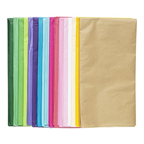 Panduro Mehrfarbiges Seidenpapier-Set in Frühlingsfarben; Für Kunst, Dekoration, Basteln, Verpackung usw.; 68 Blatt; Größe: 50 x 70 cm von Panduro