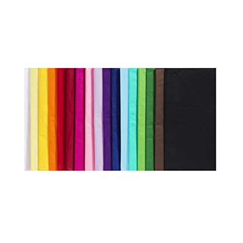 Panduro mehrfarbiges Seidenpapier-Set in 17 Farben; Für Kunst, Dekoration, Basteln, Verpackung usw.; 68 Blatt; Größe: 50 x 70 cm von Panduro