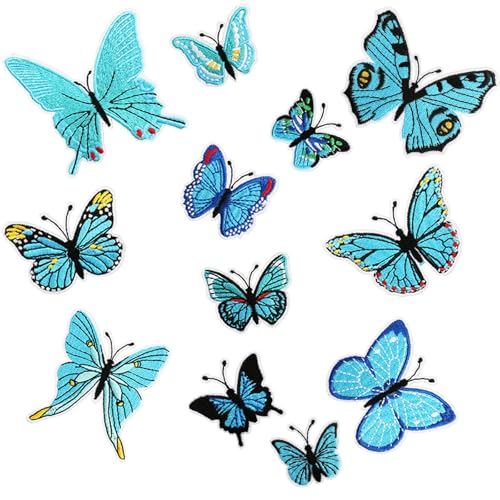 12 Stück Schmetterling Bügelbilder, Bügelflicken Für Textilien, Schmetterlinge Deko Patches Zum Aufbügeln, Ideal Für Jeans, Jacken, Kinderbekleidung, Taschen Und Mützen, Wiederverwendbar Und Waschbar 12 Stück Schmetterling Bügelbilder, Bügelflicken Für Textilien, Schmetterlinge Deko Patches Zum Aufbügeln, Ideal Für Jeans, Jacken, Kinderbekleidung, Taschen Und Mützen, Wiederverwendbar Und Waschbar von PangWuu