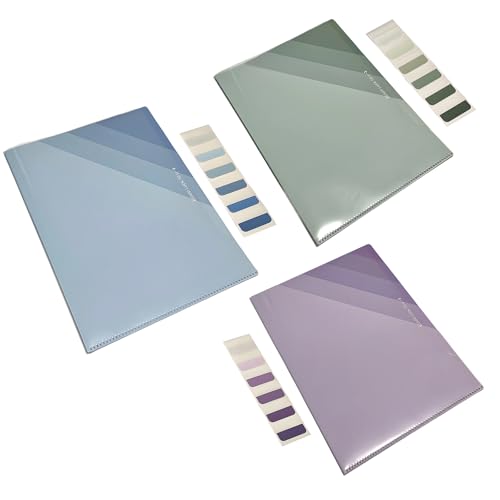 3 Fächermappe A4, 6-Fach Organizer für Büro und Schule, Dokumentenmappe A4 mit Farbverlauf (Grün, Blau, Lila), 30.5 x 22 cm, Mappen Ordnersystem für Dokumente, Folder Organizer von PangWuu