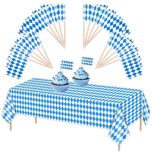 30M Oktoberfest Deko Set, Bayrische Deko Für Biergarten Und Party, Inklusive 1x Tischdecke Und 30M Wimpel, Ideal Für Oktoberfest Und Bayerische Feste 30M Oktoberfest Deko Set, Bayrische Deko Für Biergarten Und Party, Inklusive 1x Tischdecke Und 30M Wimpel, Ideal Für Oktoberfest Und Bayerische Feste von PangWuu
