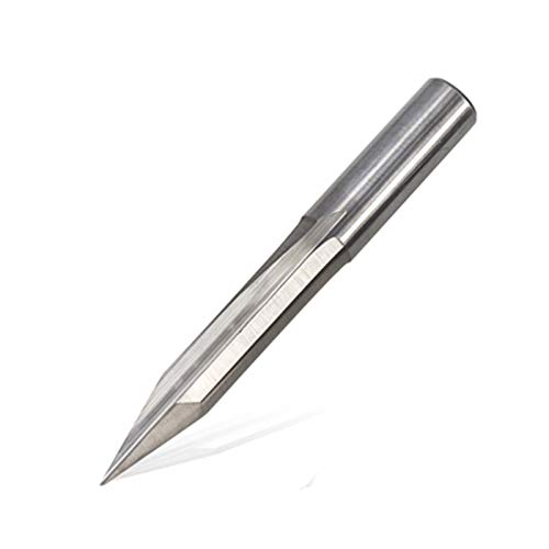 JINchao-Router-Bits 1 STÜCK CNC Carving Bit 6mm Schaft 15/20/25/30 Grad V Form End Mühle Tipp 0.3-1.0mm 2 Flöte PVC Acrylgravurbit, Holzbearbeitung Werkzeuge ( Cutting Edge Length : 20Dx0.4mm ) von Pangocho