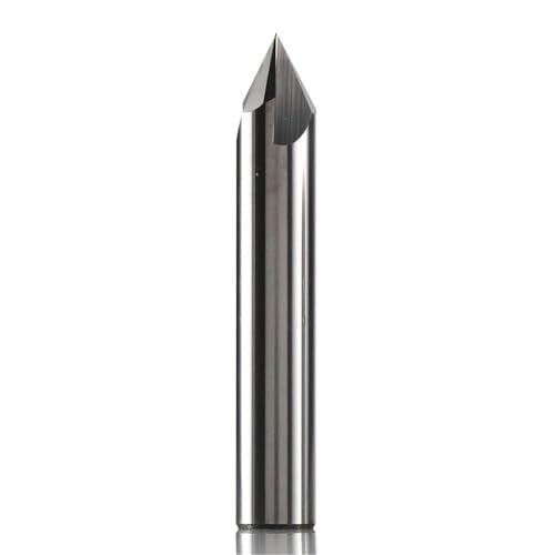 Pangyoo 6mm 8mm Schaft CNC Wolframcarbid Fasenfräser Aluminium Kupfer 60 90 120 Grad Entgraten Schaftfräser V Nut Fräser(1PC-ECN3F-D4.0-R60) von Pangyoo