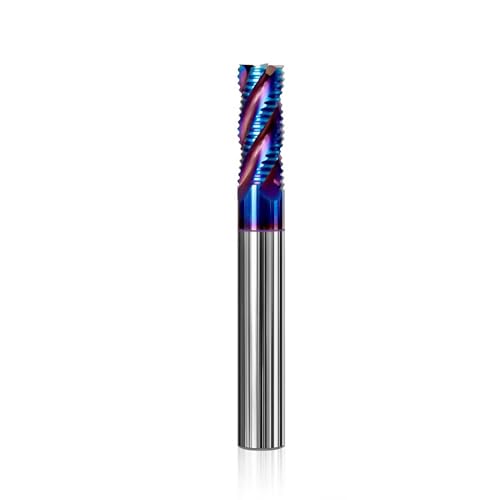 Pangyoo HRC65 Schruppen Schaftfräser Hartmetall 4 Flöten Fräser Wolframstahl Fräser 4mm 6mm 8mm 10mm 12mm CNC-Werkzeuge (Color : 6XD6X100L, Size : 1Piece) von Pangyoo