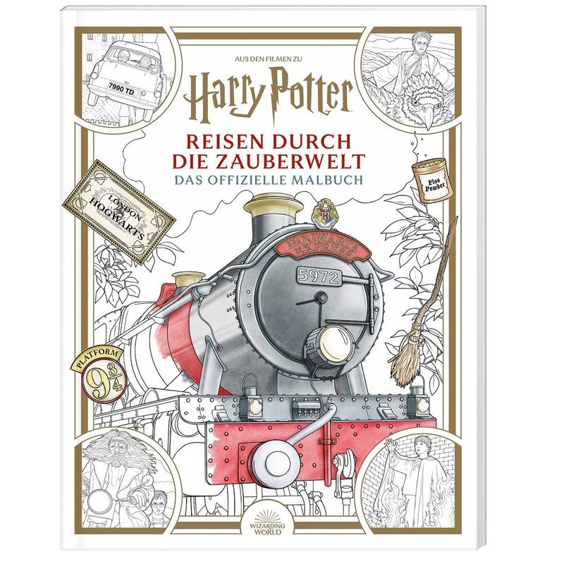 Aus Den Filmen Zu Harry Potter: Reisen Durch Die Zauberwelt - Das Offizielle Malbuch - Panini, Kartoniert (TB) von Panini Books