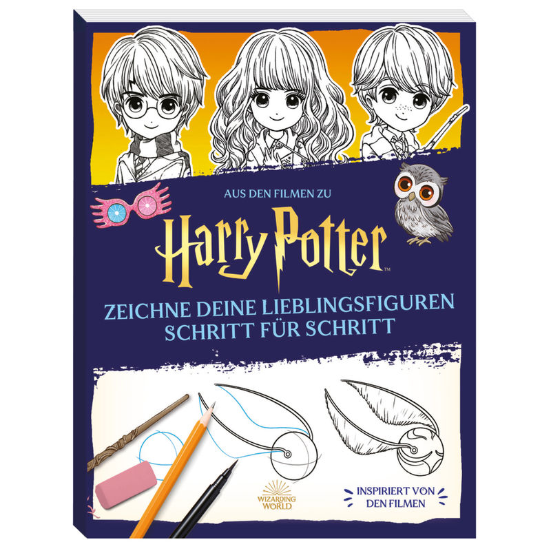 Aus Den Filmen Zu Harry Potter: Zeichne Deine Lieblingsfiguren Schritt Für Schritt, Kartoniert (TB) von Panini Books