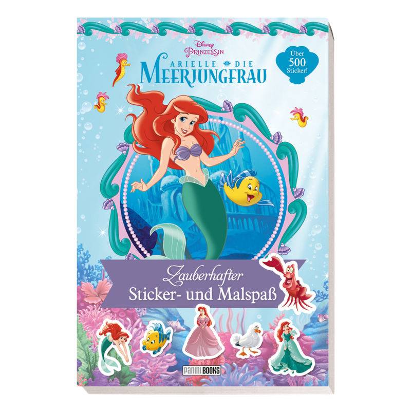 Disney Prinzessin: Arielle Die Meerjungfrau - Zauberhafter Sticker- Und Malspaß - Panini, Kartoniert (TB) von Panini Books