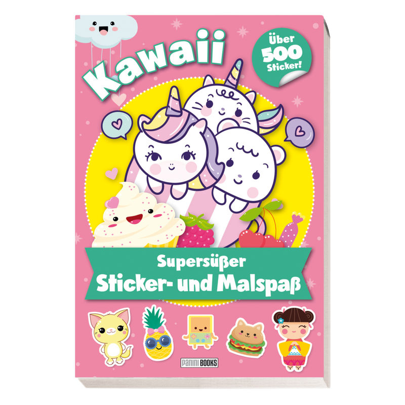 Kawaii: Supersüßer Sticker- Und Malspaß - Panini, Kartoniert (TB) von Panini Books