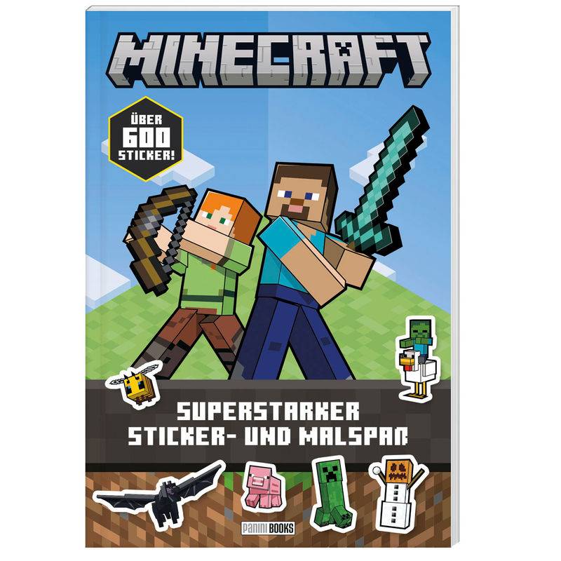 Minecraft: Superstarker Sticker- Und Malspaß - Panini, Kartoniert (TB) von Panini Books