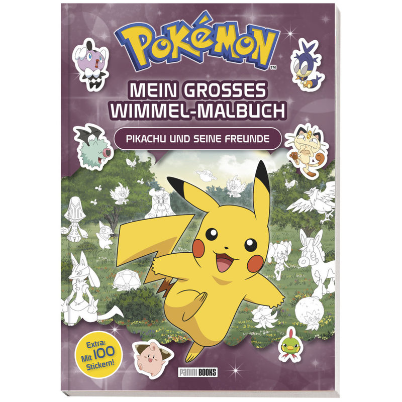 Pokémon: Mein Großes Wimmel-Malbuch - Pikachu Und Seine Freunde - Pokémon, Kartoniert (TB) von Panini Books