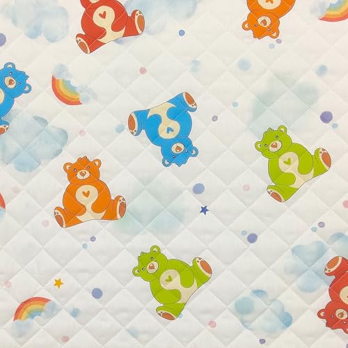 Panini Tessuti, Gesteppter Stoff für Kinder, Meterware, 1 Einheit = 50 cm, 2 Stück = 100 cm, Zubehör, Decken, Bettwäsche, Schlafsäcke Panini Tessuti, Gesteppter Stoff für Kinder, Meterware, 1 Einheit = 50 cm, 2 Stück = 100 cm, Zubehör, Decken, Bettwäsche, Schlafsäcke von Panini Tessuti