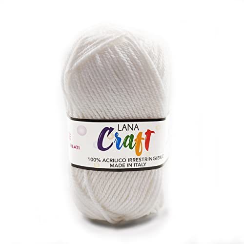 Panini Tessuti, Wolle Craft - Made in Italy - Erhältlich in mehreren Farben zum Stricken: 3,5 und 4 – 50 g, 133 m, Wolle von Panini Tessuti