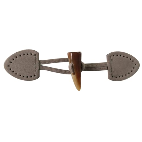 Knöpfe in Hornform aus Kunstleder in Wildlederoptik für Montgomery Mantel von Panini Tessuti