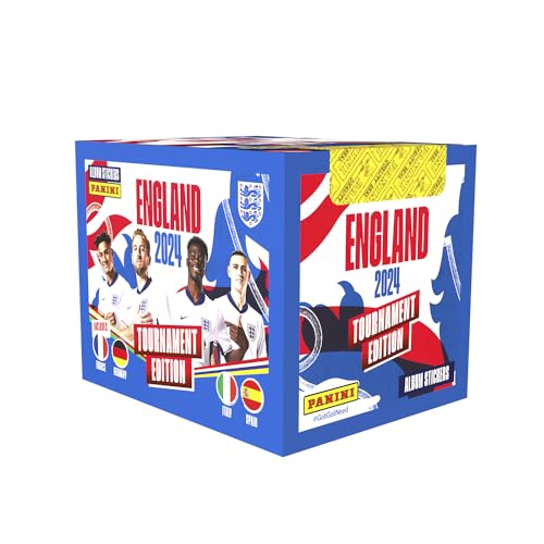England 2024 Tournament Edition, offizielle Aufkleber-Kollektion, 50 Packungen von Panini