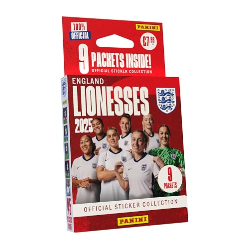 England Lionesses Offizielle Aufkleber-Kollektion 2025 – Multiset von Panini