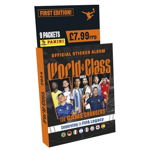 Panini FIFA 2024 World Class Sticker Collection Multiset - 7 Sticker-Set, Modern, Glitzer, Gemischt, Fußballspieler, Wasserdicht, Kunststoff, 1 Stück Panini FIFA 2024 World Class Sticker Collection Multiset - 7 Sticker-Set, Modern, Glitzer, Gemischt, Fußballspieler, Wasserdicht, Kunststoff, 1 Stück von Panini