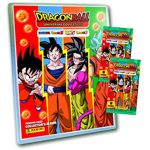 Panini Dragon Ball Karten Serie 2 - Universal Collection Trading Cards - Sammelkarten - 1 Sammelmappe + 2 Booster von Panini