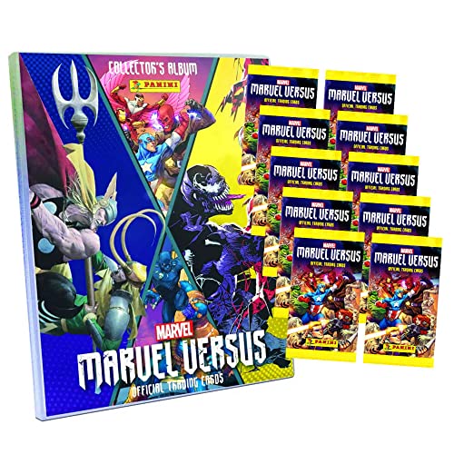Panini Marvel Versus Karten - Trading Cards - Sammelkarten - 1 Sammelmappe + 10 Booster von Panini