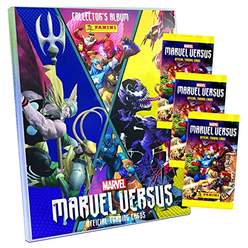 Panini Marvel Versus Karten - Trading Cards - Sammelkarten - 1 Sammelmappe + 3 Booster von Panini