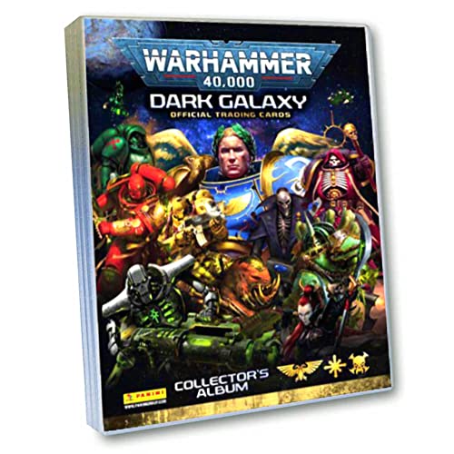 Panini Warhammer 40.000 Dark Galaxy Karten - Sammelkarten Trading Cards (2023) - 1 Sammelmappe im Bundle mit 10 STRONCARD Hüllen von Panini