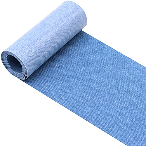 Panngu Flicken zum Aufbügeln für Jeans, Premium Bügelflicken Denim, Jeans Reparatursatz Set für die Reparatur von Innerhalb Jeans und Kleidung von Kindern und Erwachsenen (10.5 cm x 152 cm Hellblau) von Panngu