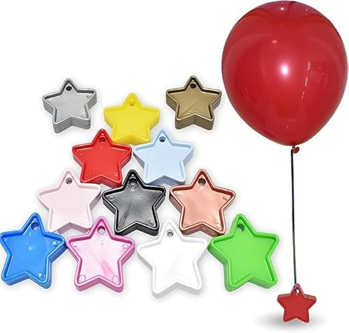 Pannu Designs Schwere, sternförmige Gewichte für Heliumballons, erhältlich in mehreren Farben, kann für Geburtstage und Party-Dekorationen verwendet werden, 10 Stück (mehrfarbig, 25 Stück) von Pannu Design.CO.UK Celebrate Everyday
