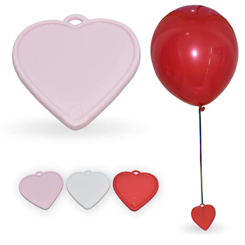 Pannu Design | Gewichte in Herzform für Heliumballons | Packungen mit 5, 10, 20 und 30 Stück | Mehrfarbige Gewichte für Geburtstagsparty-Dekoration, Babyparty und Jubiläum (5 Stück, rosa) von Pannu Design.CO.UK Celebrate Everyday