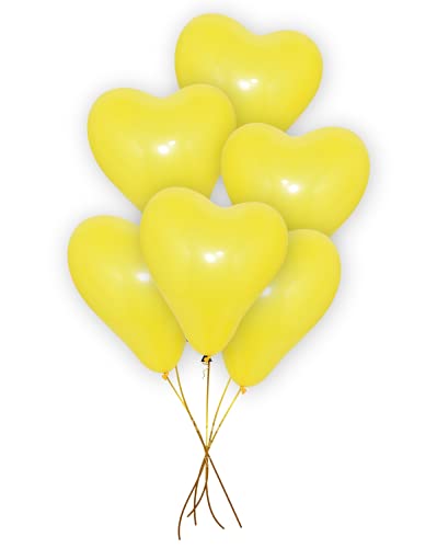 Pannu Design Latex-Luftballons in Herzform, 30,5 cm, 20, 30 und 50 Stück, für Valentinstag, Hochzeit, Verlobung und Jubiläums-Party-Dekorationen (20 Stück, gelbes Herz) von Pannu Design.CO.UK Celebrate Everyday