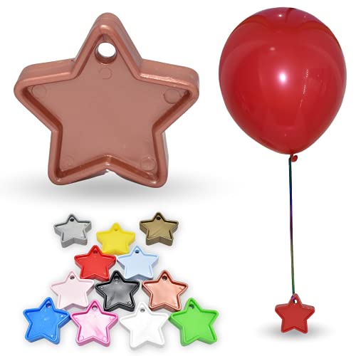 Pannu Design Strapazierfähige Gewichte in Sternform für Heliumballons | Packungen mit 5, 10 und 25 Stück | mehrfarbige Gewichte für Geburtstagsparty-Dekoration, Babyparty und Jubiläum (5 Stück, von Pannu Design