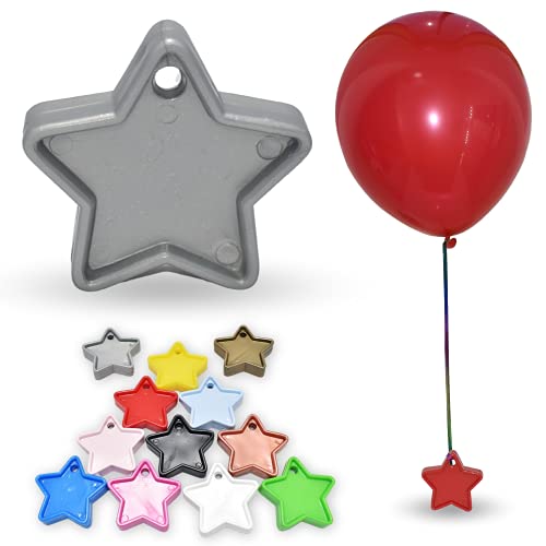 Pannu Design Strapazierfähige Gewichte in Sternform für Helium-Luftballons, Packung mit 5, 10 und 25 Stück, mehrfarbige Gewichte für Geburtstagsparty-Dekoration, Babyparty und Jahrestag. (5 Stück, von Pannu Design