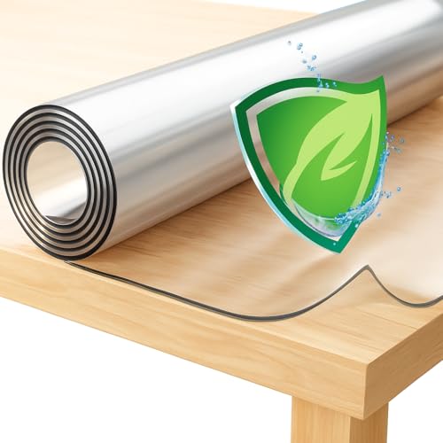PanoFlexCare | transparente abwaschbare Tischdecke/Tischfolie in 2mm Stärke - mit 45° Schrägschnitt/abgeschrägte Kanten - Tischschutz - Größe wählbar nach Maß, Made in Germany (50x50cm) von Panoplia simply Protection
