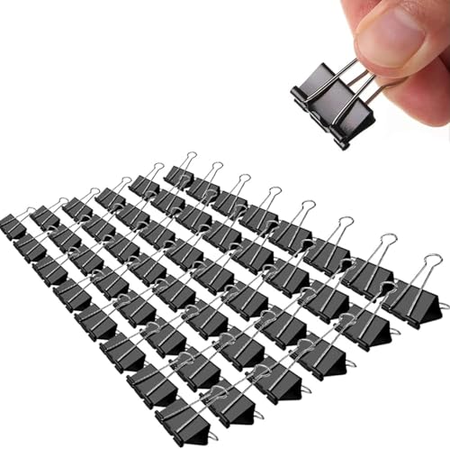 Kleine Binder-Clips, 19 mm, Standard, 19 mm, schwarz, Büroklammern, Faltklemme, Kapazität 0,8 cm, Mikro-Büroklammern, Schule und Bürobedarf, 288 Stück Kleine Binder-Clips, 19 mm, Standard, 19 mm, schwarz, Büroklammern, Faltklemme, Kapazität 0,8 cm, Mikro-Büroklammern, Schule und Bürobedarf, 288 Stück von Panpub