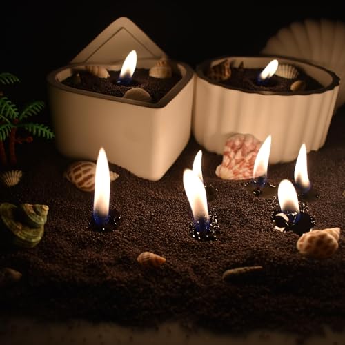 Perlenkerzensand-Set – 1 kg Sandwachs, 50 x 15,2 cm Dochte, 6 x ätherische Kräuteröle, 2 x Kerzengläser mit Deckel, rauch- und rußfreie Pulverschneekerzen, über 240 Stunden Brenndauer Perlenkerzensand-Set – 1 kg Sandwachs, 50 x 15,2 cm Dochte, 6 x ätherische Kräuteröle, 2 x Kerzengläser mit Deckel, rauch- und rußfreie Pulverschneekerzen, über 240 Stunden Brenndauer von Pansyling