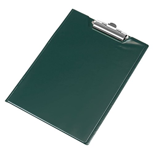 Schreibmappe Klemmbrett mit Schutzklappe Mappe grün Schreibbrett Schreibblock DIN A4 Metallhalter Clip PVC von PantaPlast
