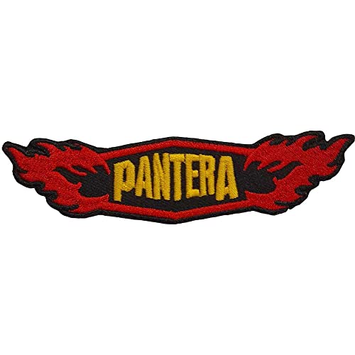 Pantera - Flammen-Aufnäher zum Aufbügeln, Einheitsgröße (Rot, Schwarz, Gelb) von Pantera