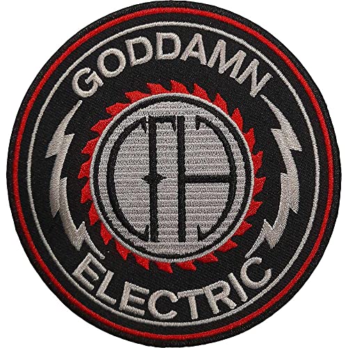 Pantera - Goddamn Electric Aufnäher zum Aufbügeln, Einheitsgröße (Schwarz, Rot) von Pantera