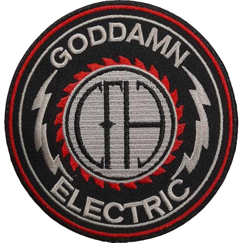 Pantera - Goddamn Electric Aufnäher zum Aufbügeln, Einheitsgröße (Schwarz, Rot) von PANTERA